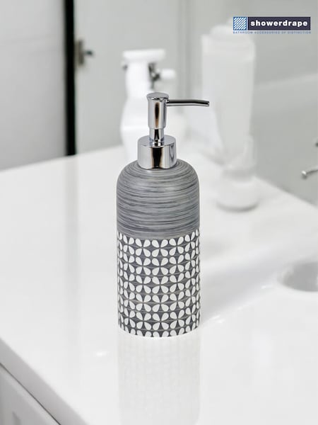 Showerdrape Ravello Geo Floral Liquid Soap Dispenser (H46355) | ‏91‏₪