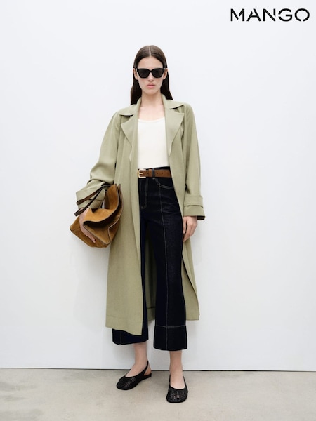 Mango Green Soft Belted Trench Coat (H46501) | €114