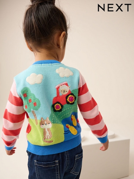 Blue Farm Scene Cardigan (3mths-7yrs) (H46511) | €26 - €32