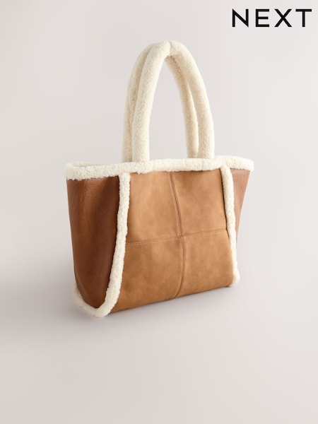 Rjava - PU Borg Tote Bag (H46518) | € 49