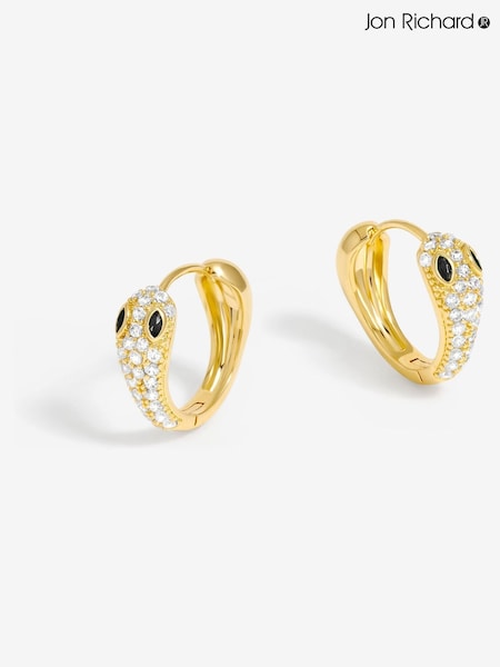 Jon Richard Gold Tone Snake Effect Huggie Earrings (H46540) | €22.50