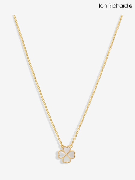 Jon Richard Mother Of Pearl Heart Clover Pendant (H46554) | €28