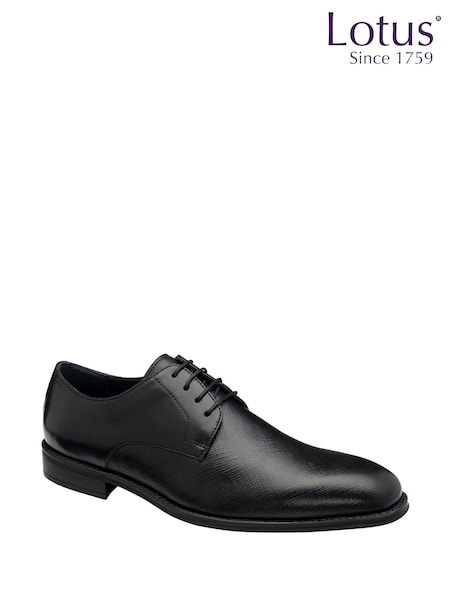 Lotus Black Lace-Up Formal Shoes (H46556) | R$ 590