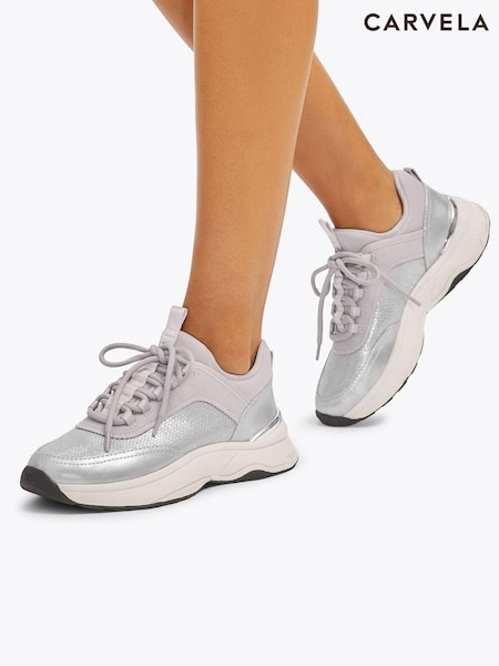 Carvela Cream Swift Runner Trainers (H46639) | € 183
