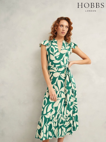 Hobbs Green Petite Nadine Dress (H46664) | €126