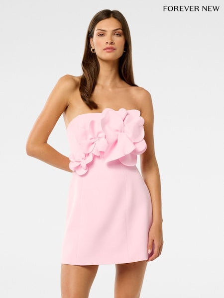 Forever New Pink Tessa Flower Print Mini Dress (H46680) | €154