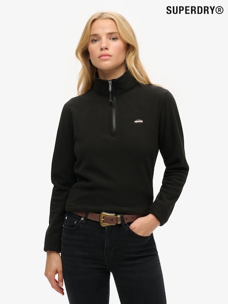 Superdry Black Half Zip Polar Fleece (H46686) | €58
