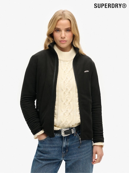 Superdry Black Full Zip Polar Fleece (H46689) | €63