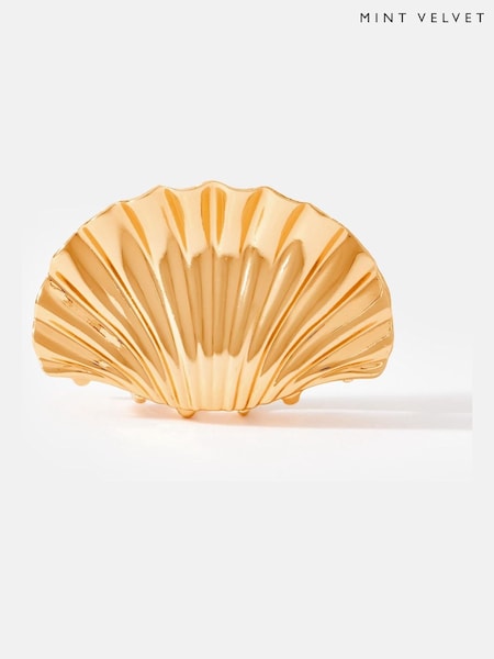 Mint Velvet Gold Tone Metal Shell Hair Clip (H46720) | AED111