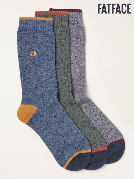 FatFace Multi 3 Pairs of Thermal Socks (H46731) | AED116