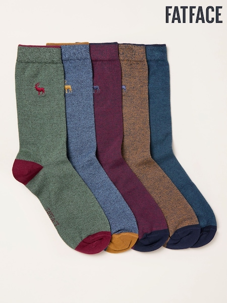 FatFace Multi 5 Pairs of Stag Socks (H46736) | R$ 195