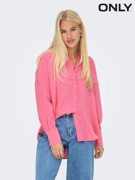 Vaaleanpunainen - ONLY Long Sleeve Loose Shirt (H46747) | €55