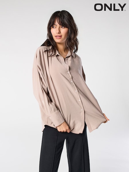 Ruskea - ONLY Long Sleeve Loose Shirt (H46756) | €55