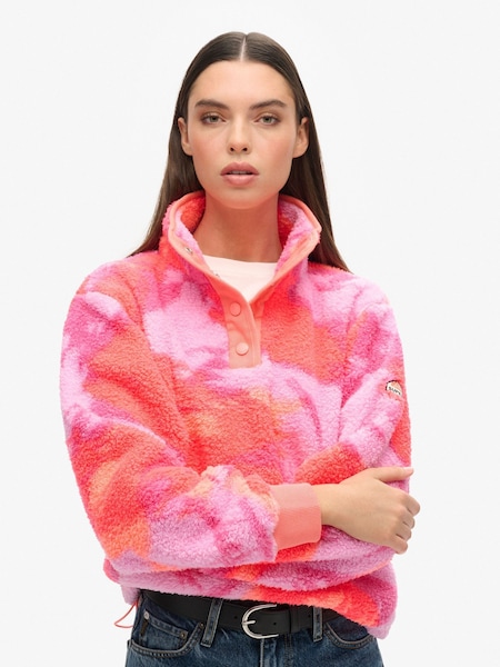 Superdry Pink Super Soft Printed Half Zip Fleece (H46806) | €83