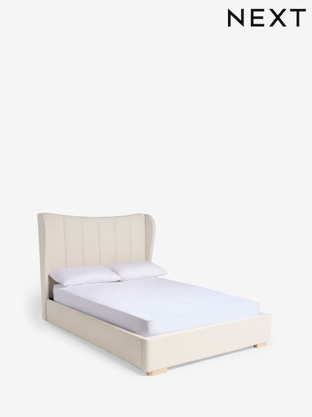 Tweedy Plain Light Natural Grace Upholstered Ottoman Storage Bed Frame (H46834) | €800 - €925