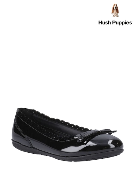 Hush Puppies Lillie Ballerina Patent Black Shoes (H46860) | 74 €