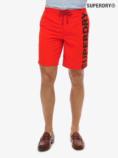 Superdry Red Classic 19 Inch Logo Board Shorts (H46887) | €51