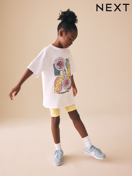 White Pasta - T-Shirt and Cycling Shorts Set (3-16yrs) (H47008) | 18 € - 26 €
