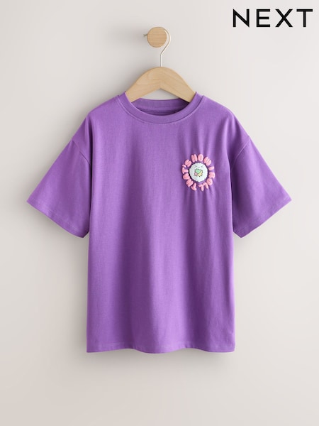 Purple Sushi - Oversized Graphic Print T-Shirt (3-16yrs) (H47025) | 45 LEI - 82 LEI