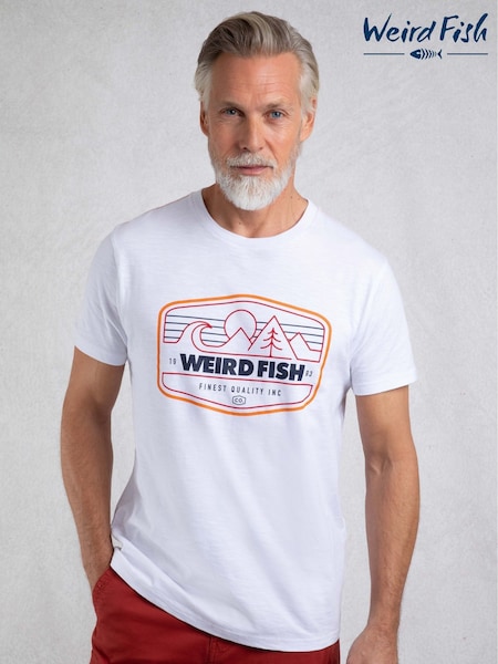 Blanco - Weird Fish Pacific Front Print Graphic T-Shirt (H47125) | 40 €