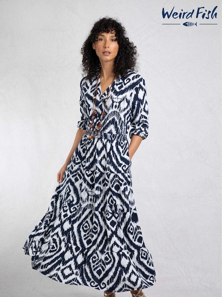 Weird Fish Himanshee Printed Maxi Dress (H47129) | ‏427‏₪