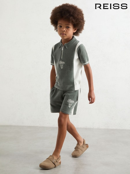 Reiss Dark Sage Green/White Walter Polo Shirt (H47174) | €65