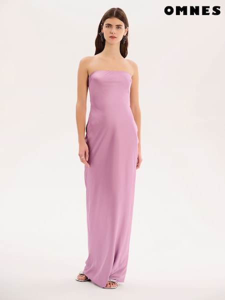 Omnes Purple Amdra Strapless Bandeau Maxi Dress (H47191) | €121