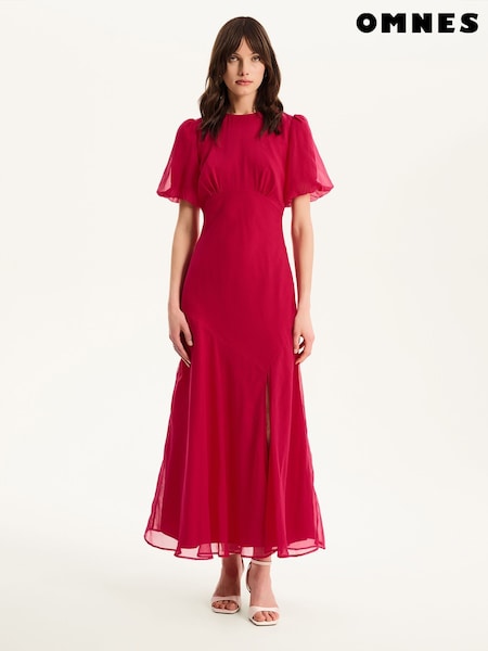 Omnes Nola Chiffon Puff Sleeve Side Slit Maxi Dress (H47208) | 139 €