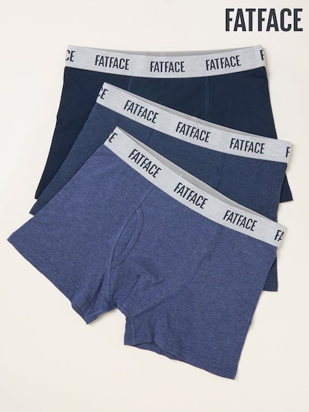 FatFace Navy 3 Pairs of Plain Boxers (H47248) | €40