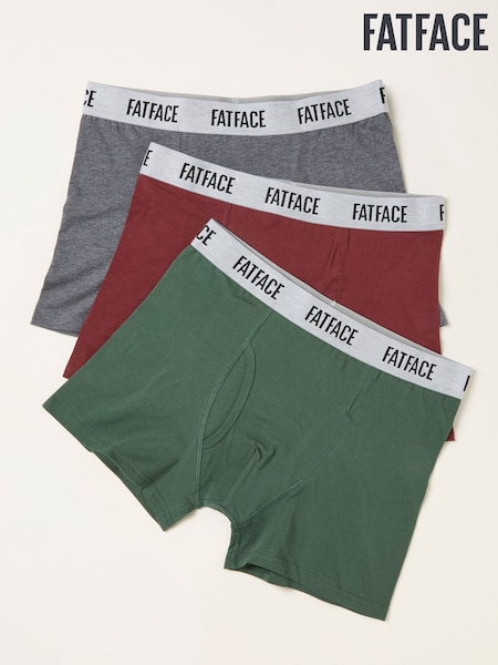 FatFace Multi Colour 3 Pairs of Plain Boxers (H47259) | €40