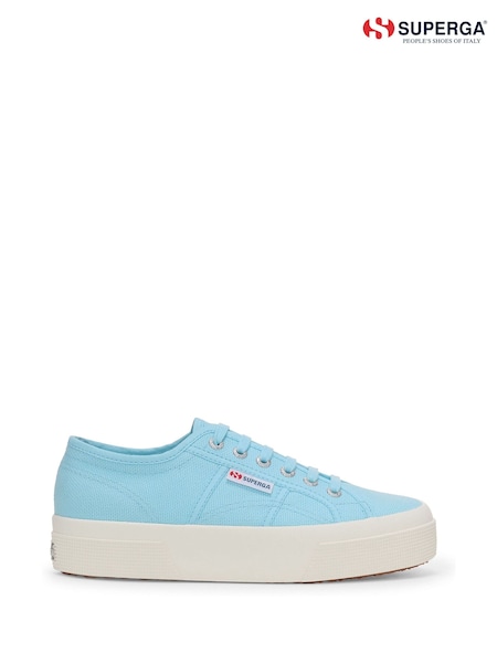 Superga 2750 Stripes Print Canvas White Trainers (H47313) | €99
