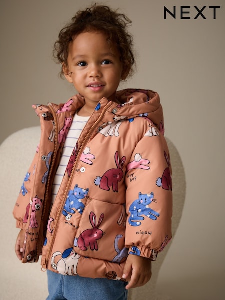 بني مائل للأحمر عليه شخصية - Shower Resistant Printed Coat (3mths-7yrs) (H47323) | ‏122 د.إ.‏ - ‏ 142‏ د.إ.
