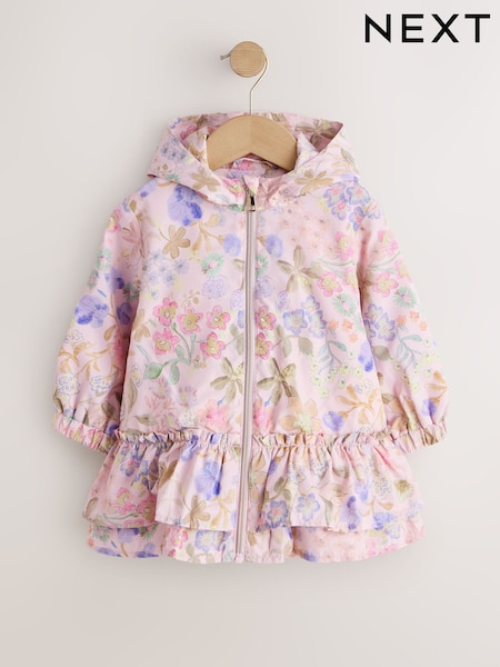 وردي زهور - Shower Resistant Printed Frill Hem Cagoule Jacket (3mths-7yrs) (H47371) | ‏91 د.إ.‏ - ‏ 112‏ د.إ.