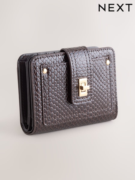 Chocolate Brown Buckle Midi Purse (H47532) | €23.50