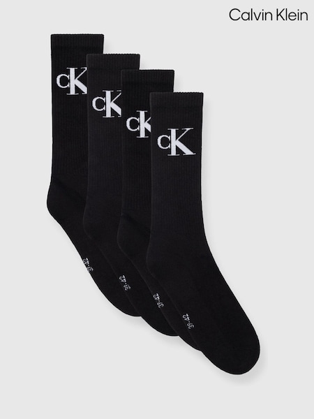 Calvin Klein Black Womens Crew Socks 4 Pack (H47632) | 1,802 UAH