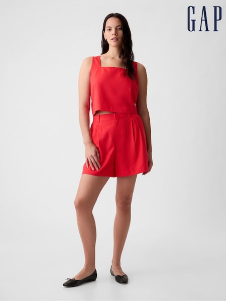 Gap Red 4" Linen Cotton Everyday Shorts (H47810) | €15