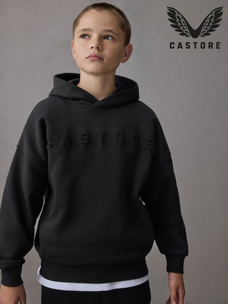Castore Black Ground Logo Oversized Heavyweight Cotton Hoodie (H47867) | €39 - €45