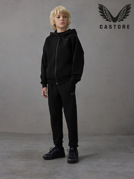 Castore Black Oversized Zip Through Hoodie and Joggers Set (H47875) | AED291 - AED314