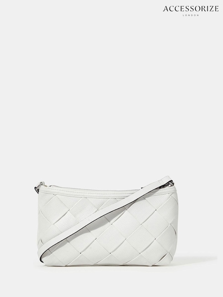 Accessorize Woven Faux Leather Shoulder Bag (H48092) | 223 LEI