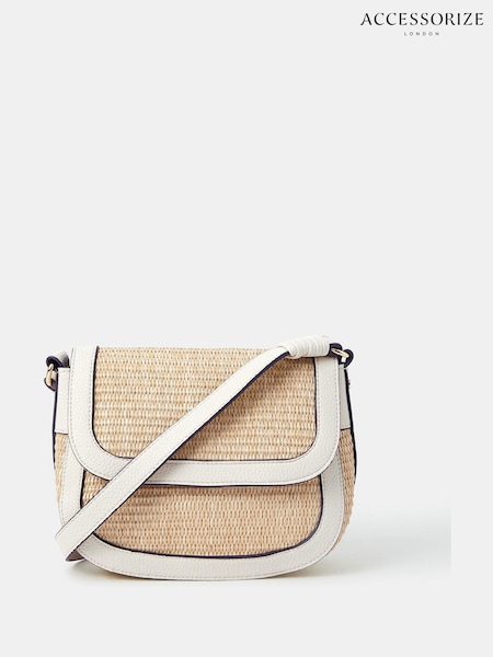 Accessorize Woven Satchel Cross-Body Bag (H48093) | 209 LEI