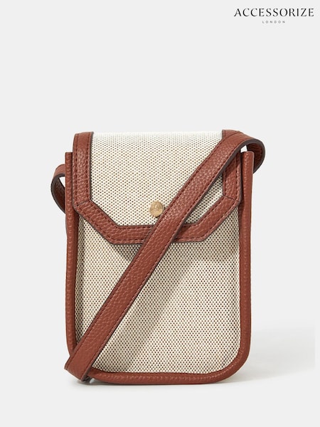 Accessorize Woven Canvas Phone Bag (H48094) | 164 LEI