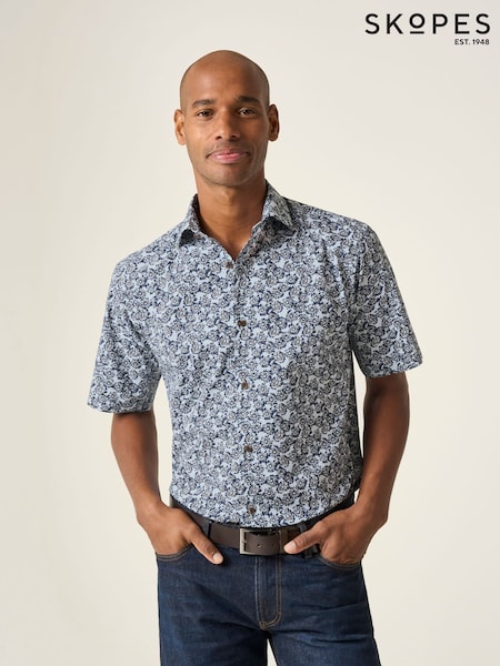 Skopes Floral Print 100% Cotton Short Sleeve Regular Fit Shirt (H48112) | 2 103 грн