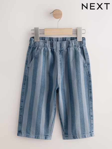 Dark Blue Stripe Pull On Wide Trousers (3mths-7yrs) (H48115) | 54 QAR - 64 QAR