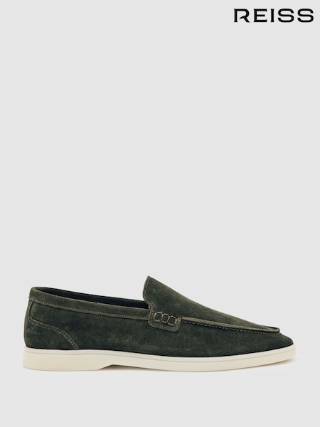 Verde de pădure - Mocasini Reiss Kason din piele intoarsa (H48162) | 1,469 LEI