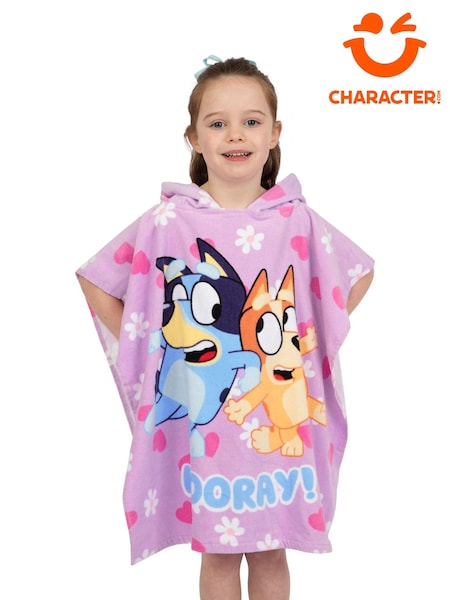 Character Bluey And Bingo Hooded 100% Cotton Towel Poncho (H48195) | ‏122 د.إ.‏