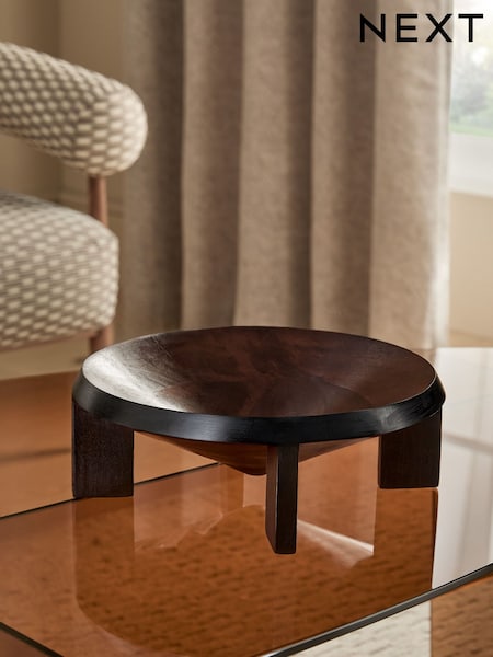 Mango Wood Footed Bowl (H48240) | ‏24 ر.ع.‏