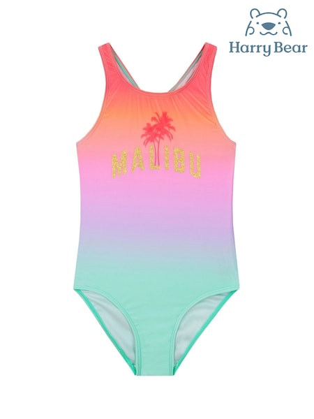 Harry Bear Pink Malibu Ombre Glitter Swimsuit (H48345) | €23