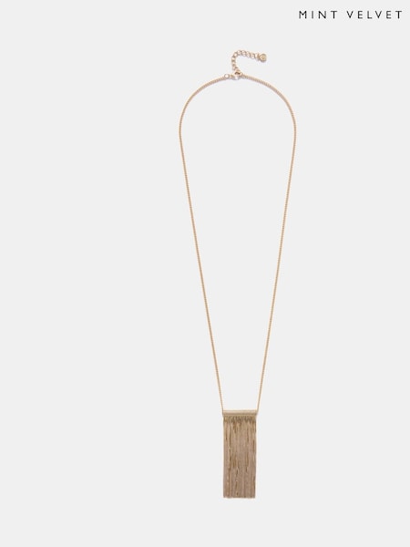 Mint Velvet Gold Tone Fringe Necklace (H48356) | €44