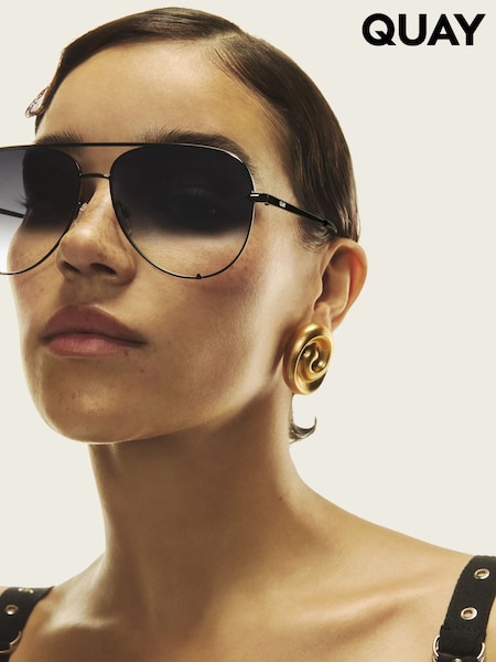 שחור - QUAY High Key Sunglasses (H48383) | ‏282‏₪