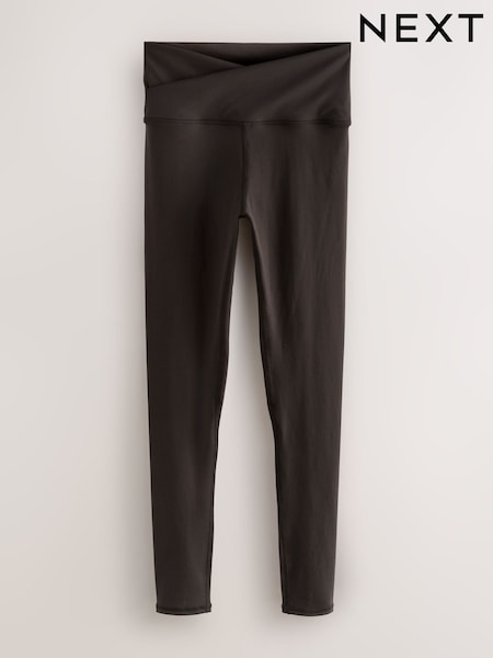 Chocolate Brown Active Balance Wrap Front Leggings (H48413) | €26